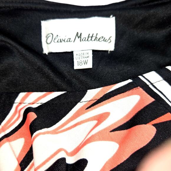 Olivia Matthews 18W Women's Red Maxi BOHO Sun Dress Plus Size 2X 2XL XXL 18 W - Picture 4 of 7